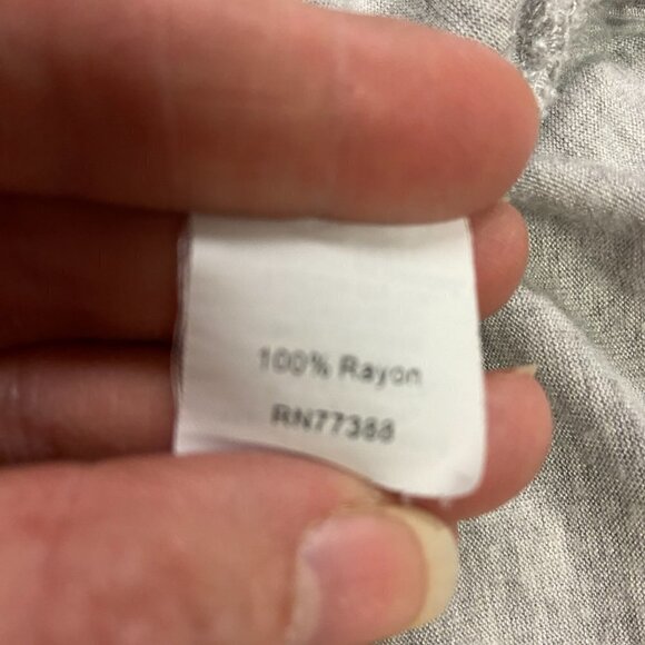 J. Crew Jersey Ruffle Sleeve Hem Scoop-Neck Gray Shift T-Shirt Dress, Small - Picture 9 of 10